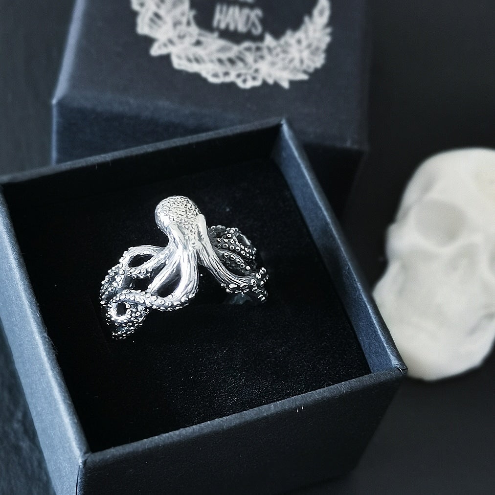Octopus ring sterling discount silver
