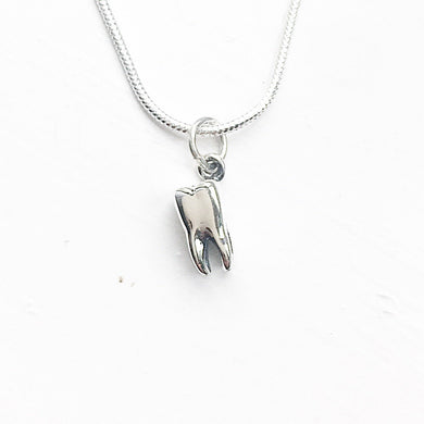 STERLING SILVER TOOTH NECKLACE