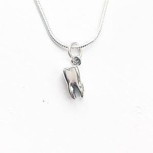 STERLING SILVER TOOTH NECKLACE