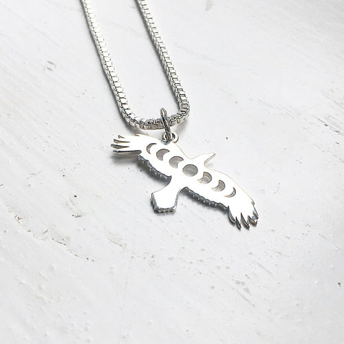 STERLING SILVER RAVEN LUNAR NECKLACE