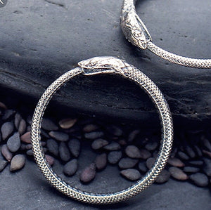 STERLING SILVER OUROBOROS SNAKE RING