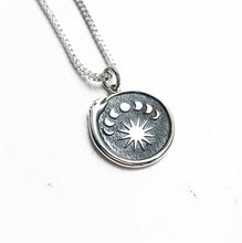Load image into Gallery viewer, STERLING SILVER LUNAR OUROBOROS NECKLACE