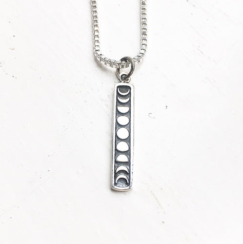 STERLING SILVER MOON PHASE NECKLACE