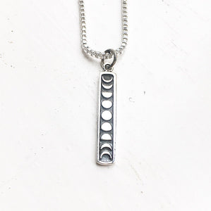 STERLING SILVER MOON PHASE NECKLACE
