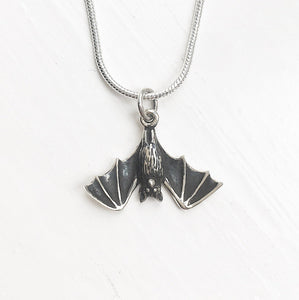 STERLING SILVER BAT NECKLACE