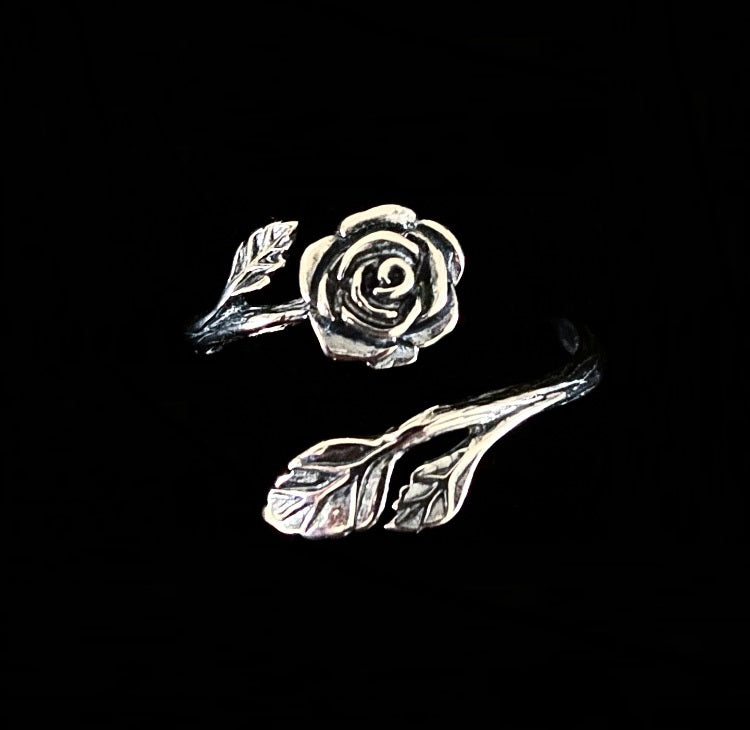 STERLING SILVER ROSE RING