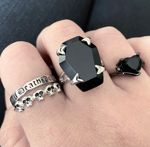 LOVE YOU TO DEATH BLACK ONYX RING