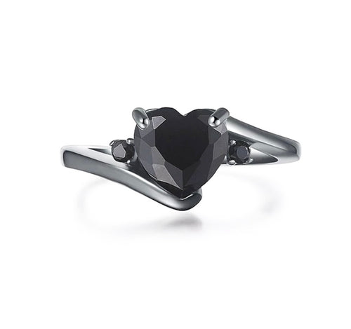 LOVE YOU TO DEATH BLACK ONYX RING