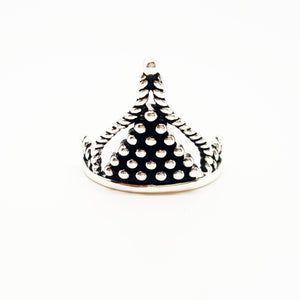AVA STERLING SILVER DOTTED RING