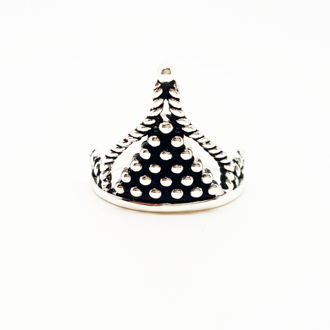 AVA STERLING SILVER DOTTED RING