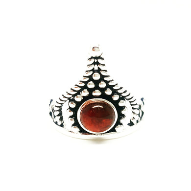 OLIVIA STERLING SILVER DOTTED GARNET RING