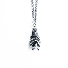 Load image into Gallery viewer, STERLING SILVER HANGING BAT NECKLACE