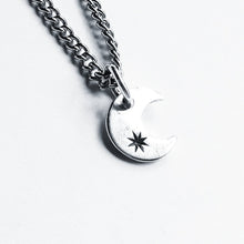 Load image into Gallery viewer, STERLING SILVER TINY MOON NECKLACE