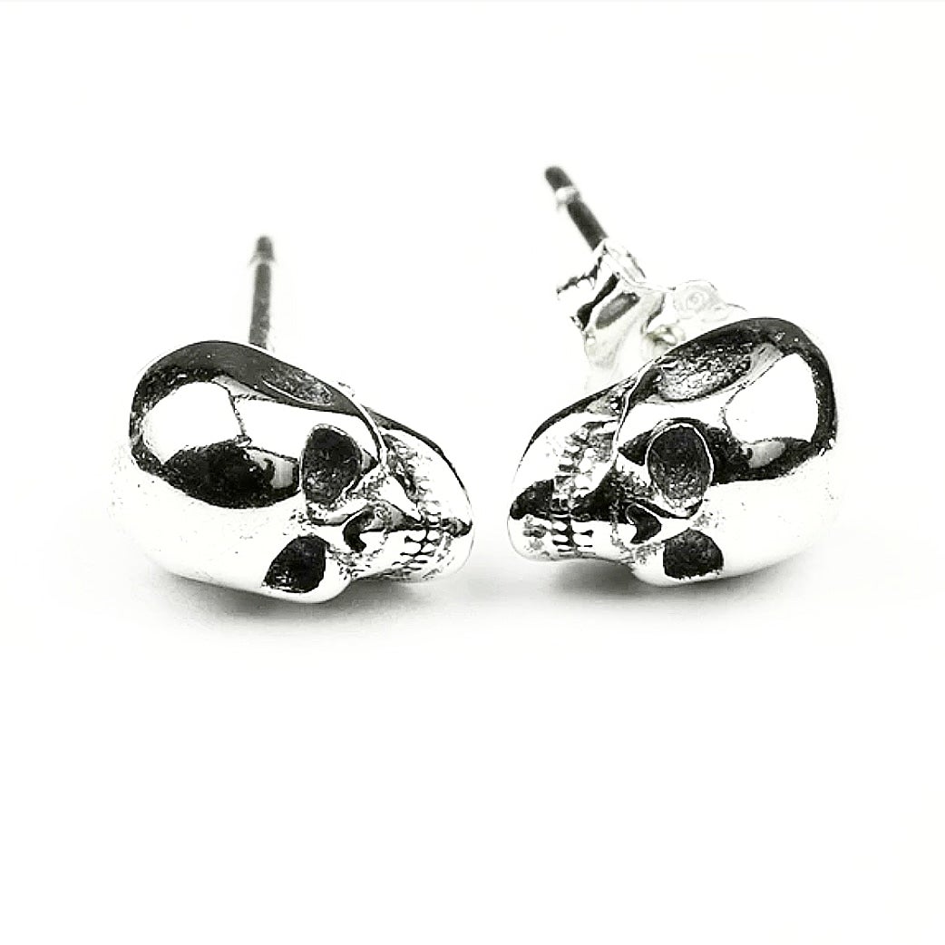 STERLING SILVER SKULL EARRINGS