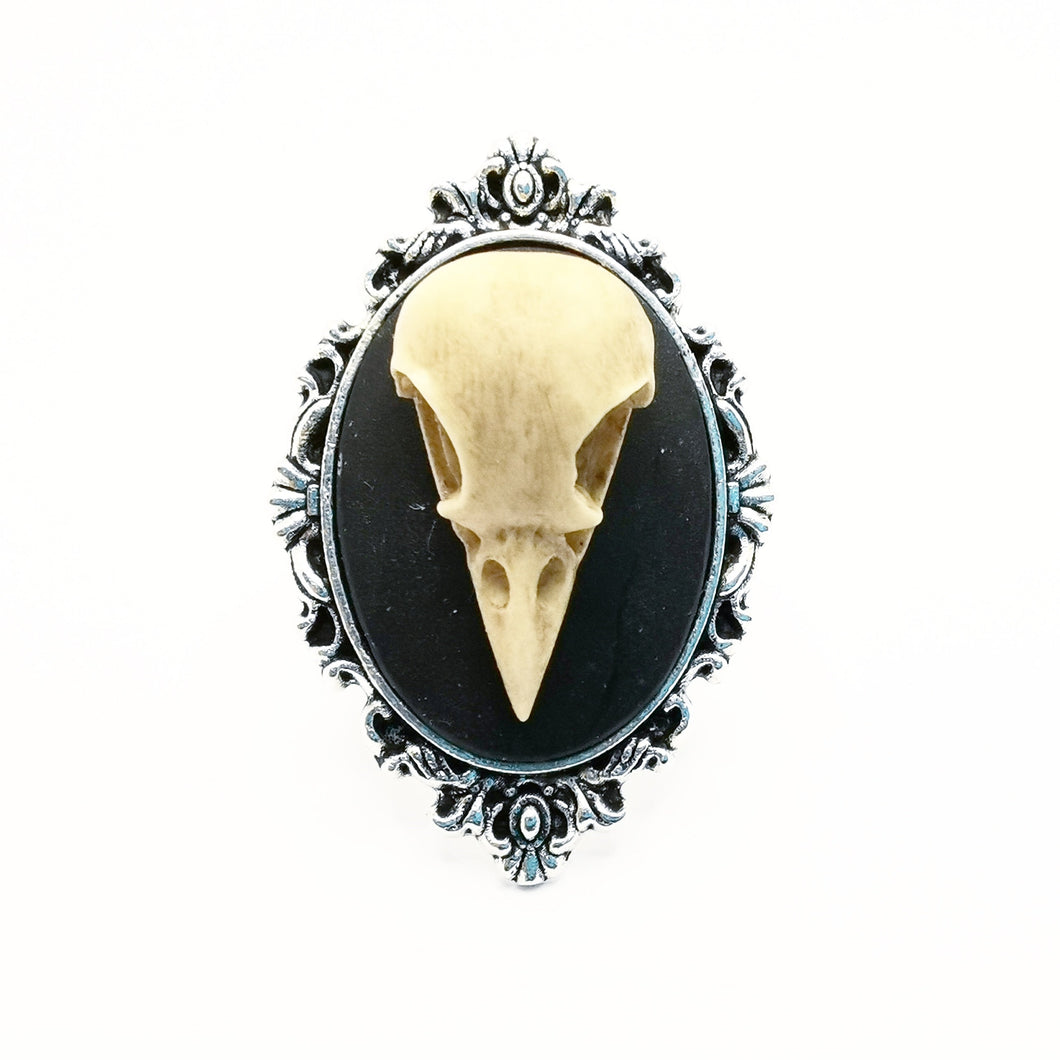 CAMEO BIRD SKULL RING