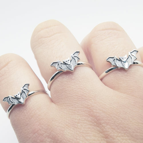 STERLING SILVER BAT RING