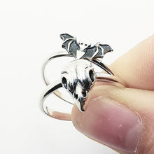 Load image into Gallery viewer, STERLING SILVER BIRD SKULL RING