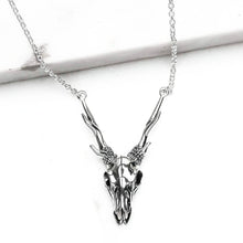 Load image into Gallery viewer, STERLING SILVER DEER SKULL NECKLACE