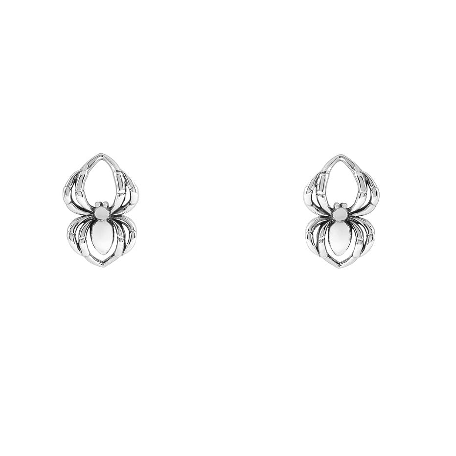 STERLING SILVER SPIDER EARRINGS