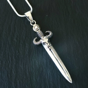 STERLING SILVER EXCALIBUR NECKLACE