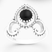 Load image into Gallery viewer, STERLING SILVER BLACK ONYX DREAMER RING