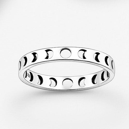 STERLING SILVER MOON PHASES RING