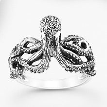 Load image into Gallery viewer, STERLING SILVER KRAKEN RING