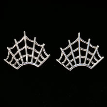 Load image into Gallery viewer, STERLING SILVER SPIDER WEB EARRINGS
