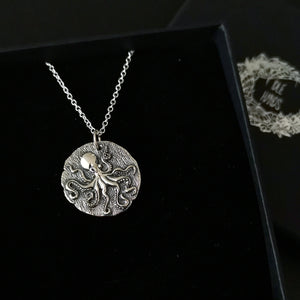 STERLING SILVER OCTOPUS NECKLACE