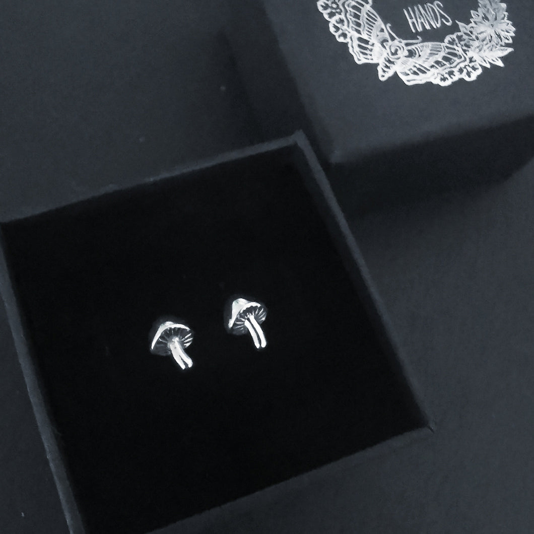 STERLING SILVER MUSHROOM EARRINGS