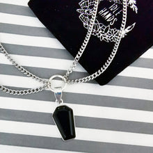 Load image into Gallery viewer, BLACK ONYX CASKET NECKLACE