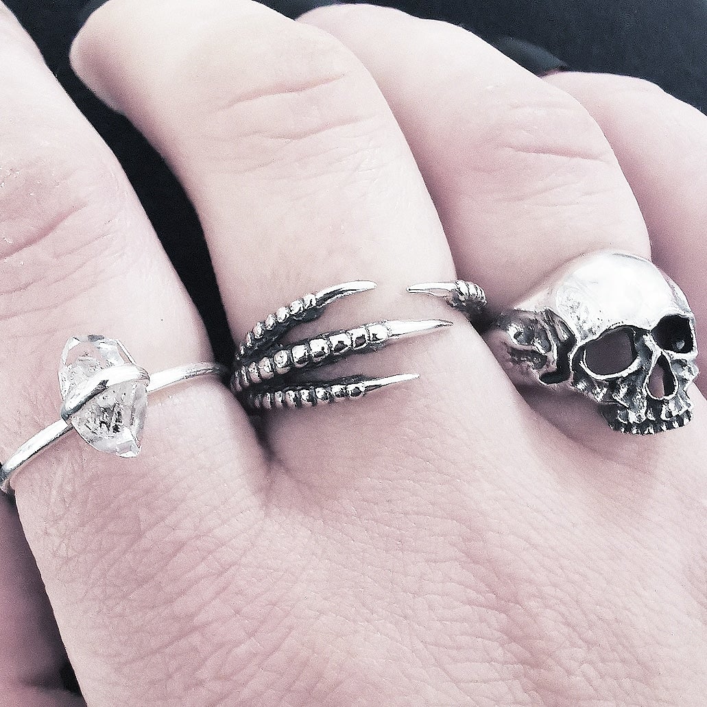 STERLING SILVER BIRD CLAW RING Idle Hands Jewellery