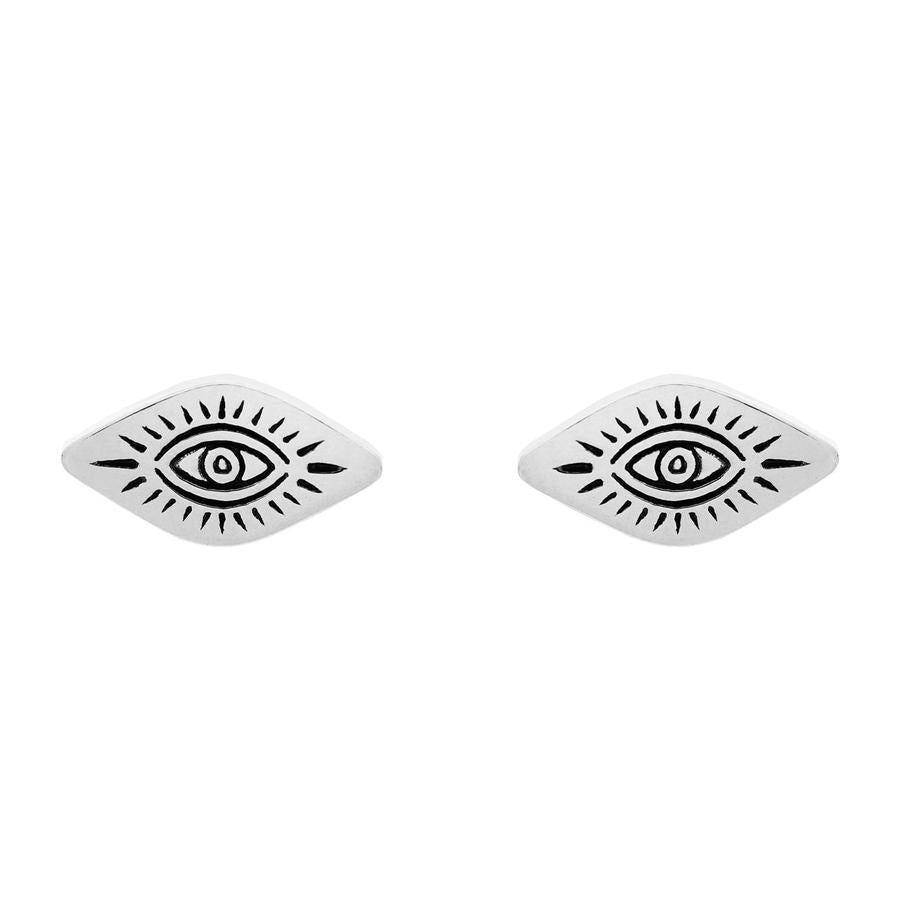 STERLING SILVER ALL SEEING EYE EARRINGS