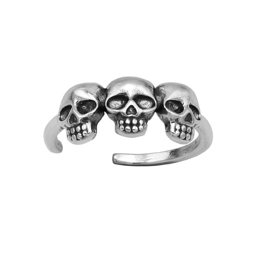 STERLING SILVER SKULL EAR CUFF