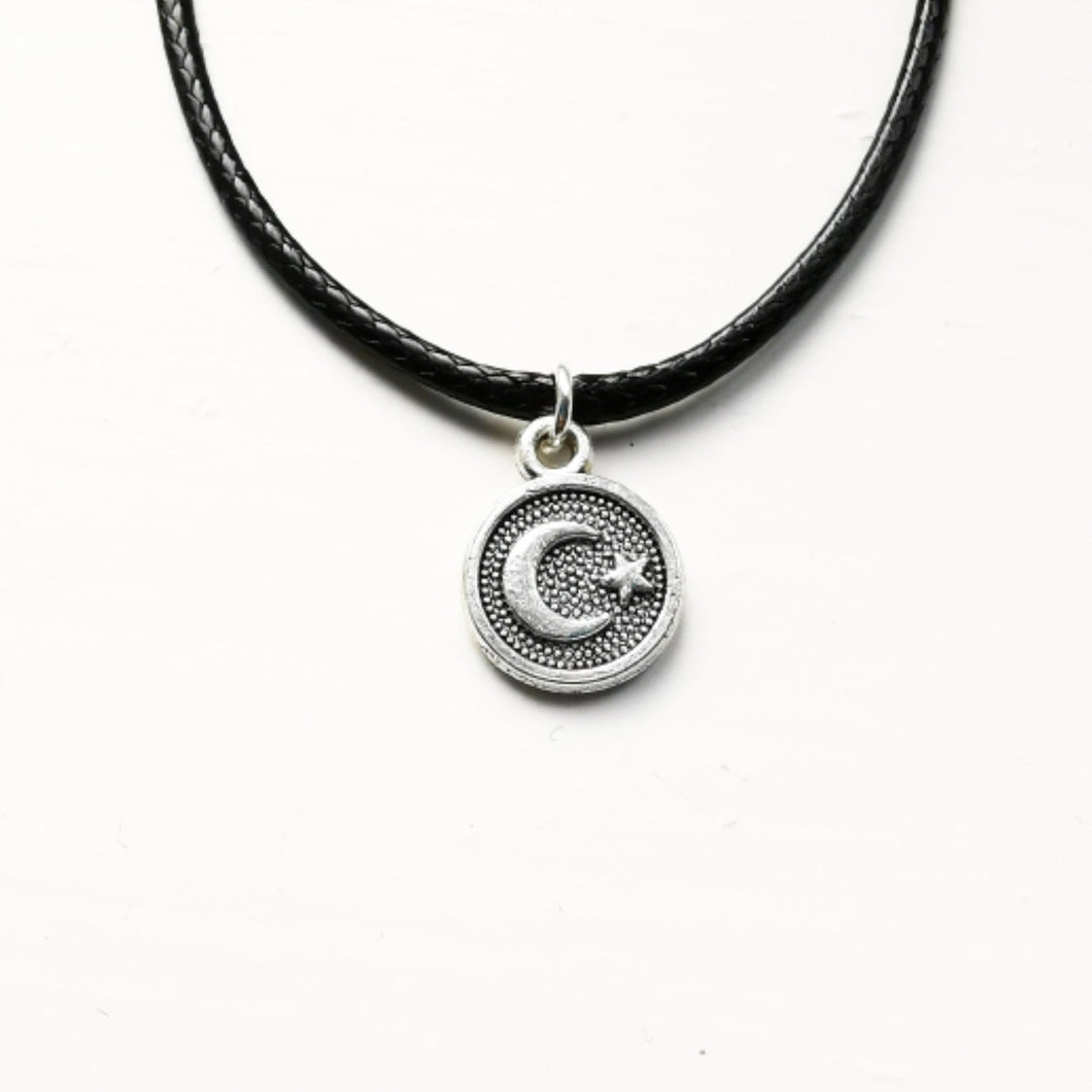 MOON AND STAR CHOKER