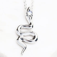 Load image into Gallery viewer, STERLING SILVER DIVINE SERPENT MOONSTONE NECKLACE