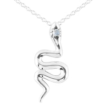 Load image into Gallery viewer, STERLING SILVER DIVINE SERPENT MOONSTONE NECKLACE
