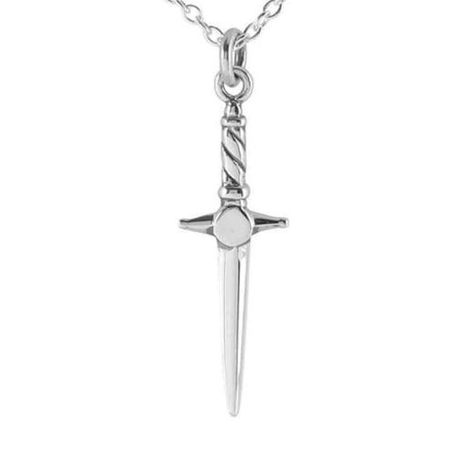 STERLING SILVER COSMIC DAGGER NECKLACE