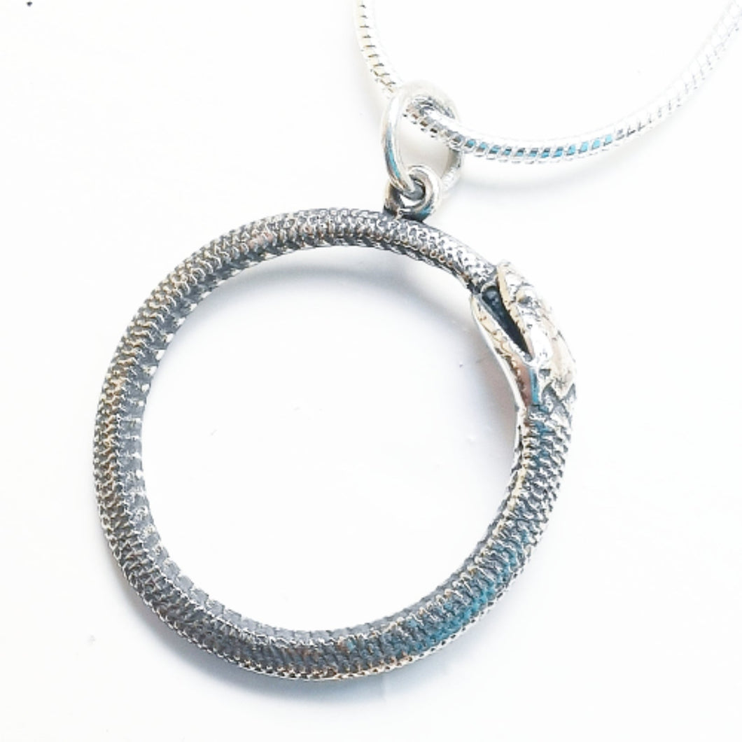 STERLING SILVER OUROBOROS NECKLACE
