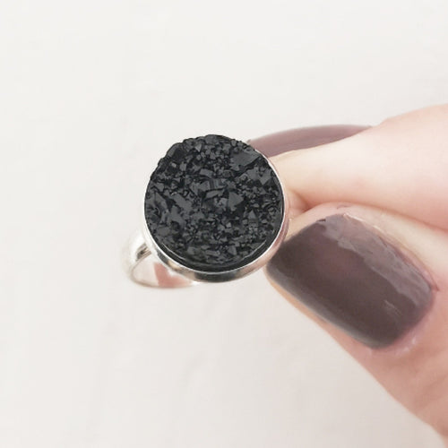 BLACK DRUZY RING