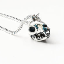 Load image into Gallery viewer, STERLING SILVER CAT SKULL NECKLACE