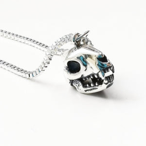 STERLING SILVER CAT SKULL NECKLACE