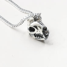 Load image into Gallery viewer, STERLING SILVER CAT SKULL NECKLACE