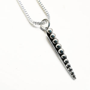 STERLING SILVER DOTTED SPIKE NECKLACE