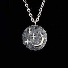 Load image into Gallery viewer, STERLING SILVER MY MOON AND STARS NECKLACE