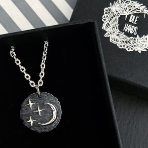 STERLING SILVER MY MOON AND STARS NECKLACE