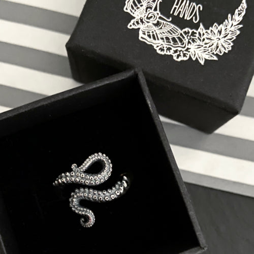 STERLING SILVER TENTACLE RING
