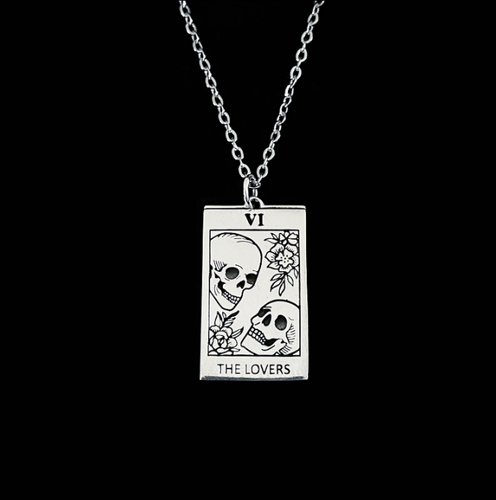 STERLING SILVER LOVER TAROT NECKLACE