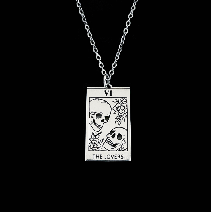 STERLING SILVER LOVER TAROT NECKLACE